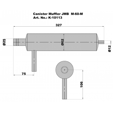 Canister Muffler M-60-M