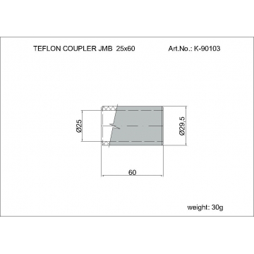 Teflonová spojka 25x60