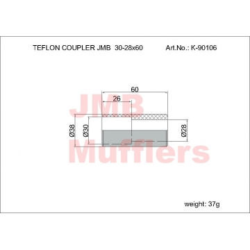 Teflonová spojka 30-28x60