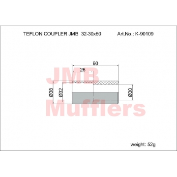 Teflon Coupler 32-30x60