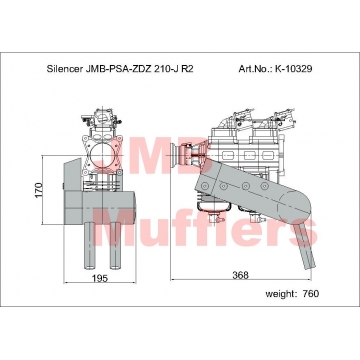 Tlumič PSA-ZDZ 210-J R2