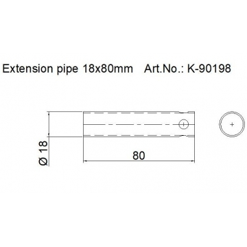 Extension pipe 18x80