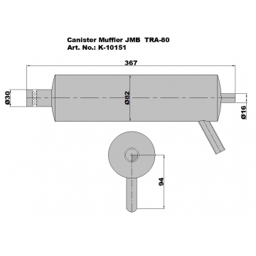 Canister Muffler TRA-80